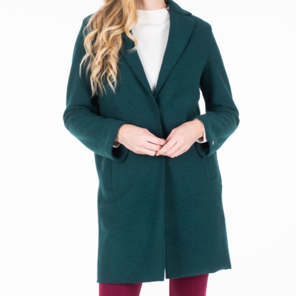 Green Wool Coat, Size 4, Tommy Hilifiger